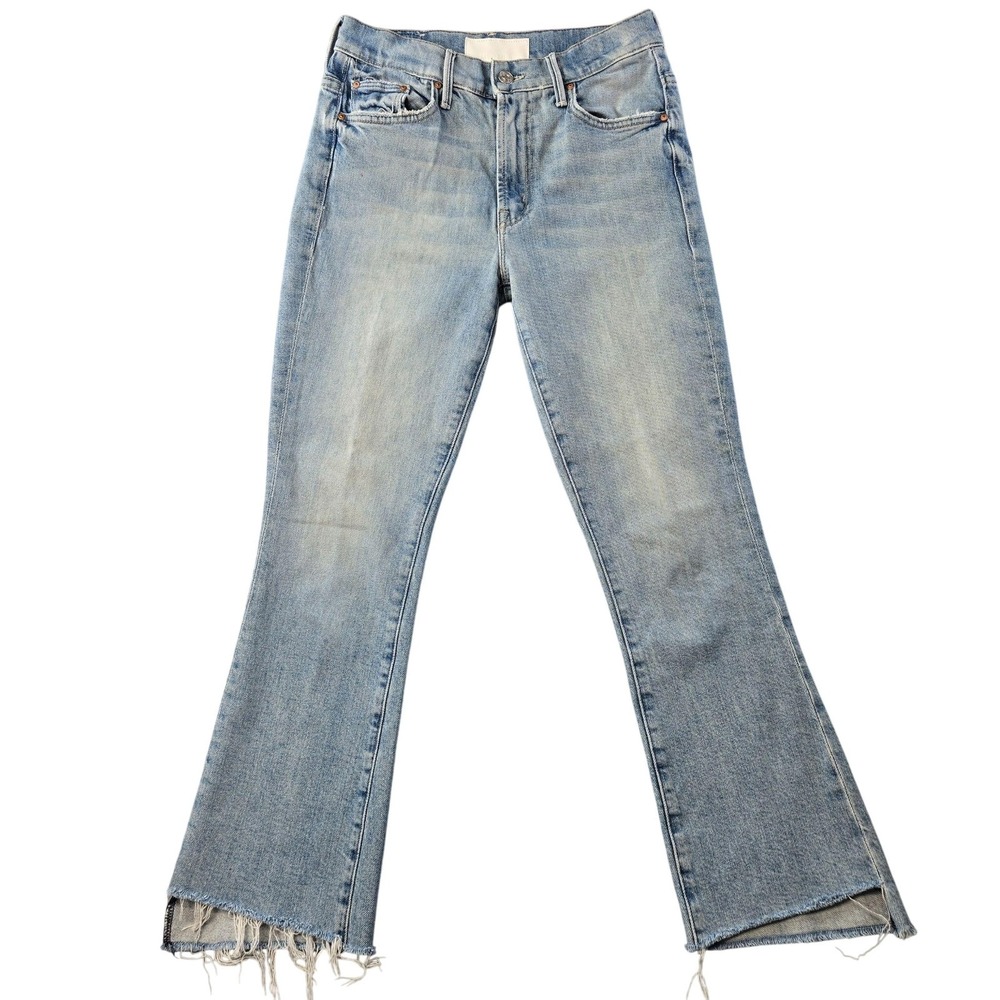 Mother Jeans Womens 25 Blue Cropped Slim High Rise Distressed Frayed 25x26